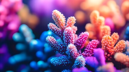 Vibrant Coral Reef Close-up, ocean, underwater, marine, sea, aquatic
