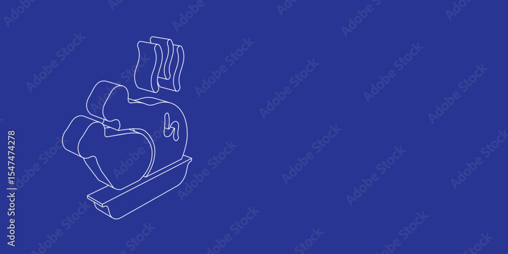 Aufkleber the outline of a large roasted turkey made of white lines on the left. 3d view of the object in pers