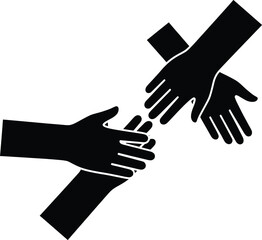 Fototapeta premium Vector Illustration of Hands Resisting Illicit Trafficking in a Community Environment