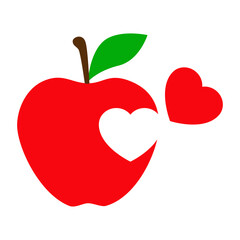 Logo manzana con corazón 