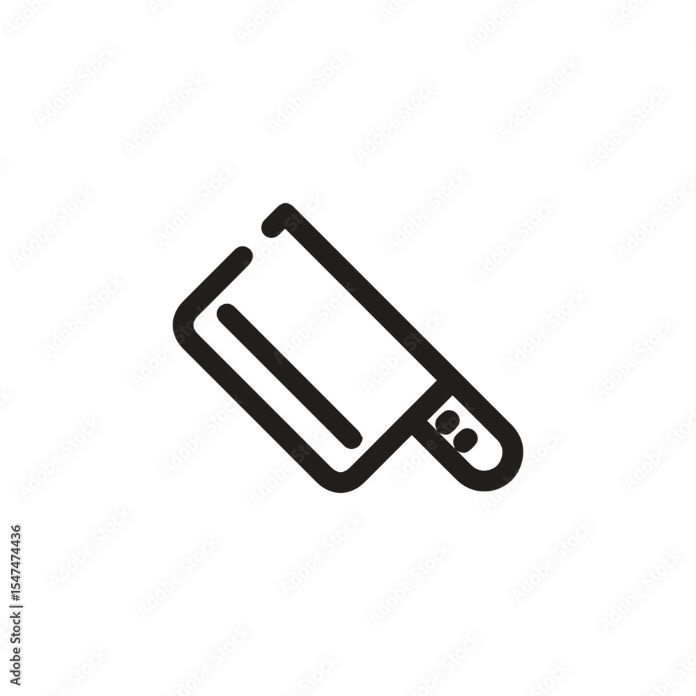 Poster knife icon vector. linear style sign for mobile concept and web design. knife symbol illustration. p