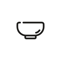 Bowl icon vector. Linear style sign for mobile concept and web design. Bowl symbol illustration. Pixel vector graphics - Vector.	