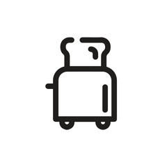 Toaster icon vector. Linear style sign for mobile concept and web design. Toaster symbol illustration. Pixel vector graphics - Vector.	