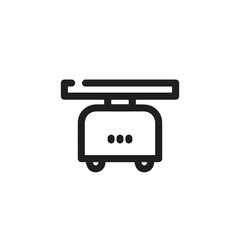 Scale icon vector. Linear style sign for mobile concept and web design. Scale symbol illustration. Pixel vector graphics - Vector.	