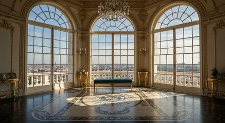 Ornate room basks in city vista