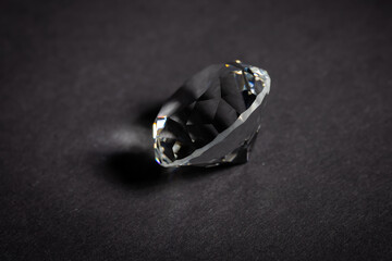 diamond on dark background close up