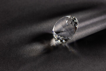 diamond on dark background close up