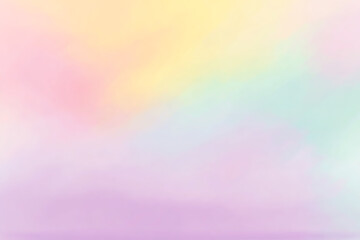 Obraz premium soft pastel rainbow watercolor gradient background, seamless, dreamy