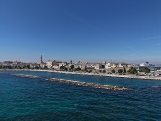 Fototapeta premium view of the port of barcelona spain