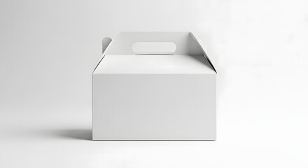 Blank White Cardboard Box Packaging Mockup Perfect for Food, Gift, or Product Presentation