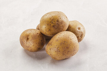 Young small raw baby potato