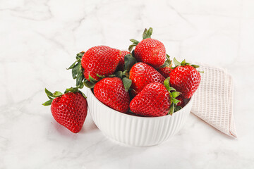 Sweet srawberry in the bowl