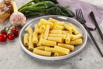 Italian cuisine - cooked pasta tortiglioni
