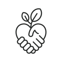 Fair Trade, icon in line design. Fair-trade, ethical, certified, equality, sustainable, farmers, social-responsibility on white background vector. Fair Trade, editable stroke icon