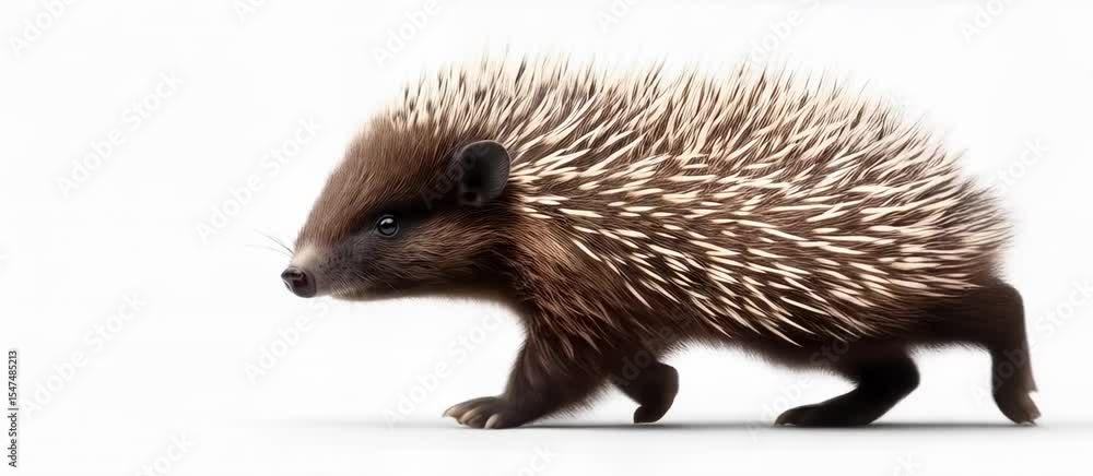 Poster animated armadillo in dynamic motion: walking and expressive detail