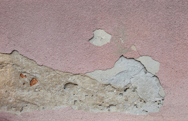 Natural texture of old plaster on the wall