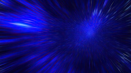 Dynamic burst of vibrant blue light rays.