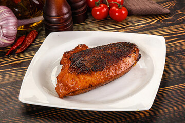 Roasted duck breast in cherry