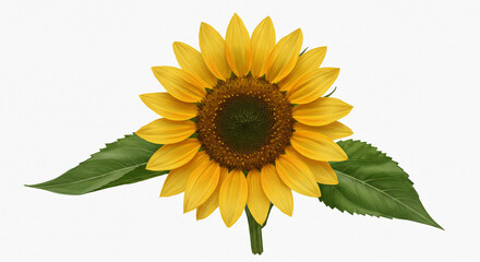 Obraz premium sunflower on white background