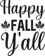 Basic RGB Happy Fall Y'all svg