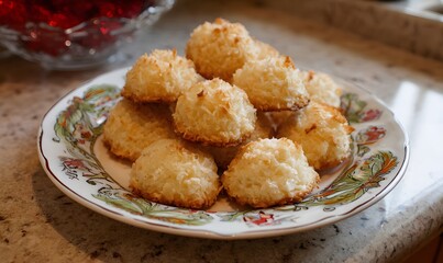 homemade cookies on a plate, Generative AI