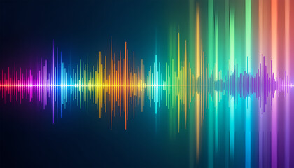 Vibrant Rainbow Soundwave Abstract Background Image