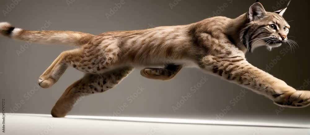 Poster animated leopard leaping in dramatic motion with detailed textures and dynamic poses