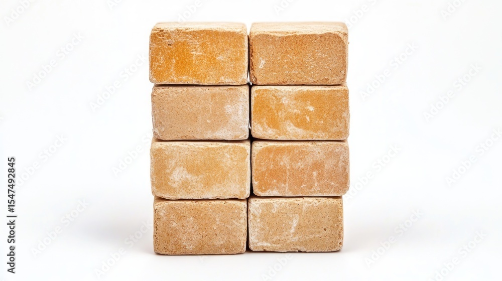 Aufkleber stack of light brown rectangular blocks
