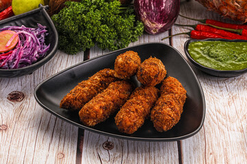 Indian minced meat kebab kofta