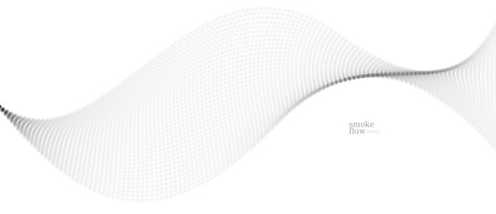 Abstract vector smoke background, wave of flowing circles particles, light grey abstract illustration, smooth and soft design, relaxing image.