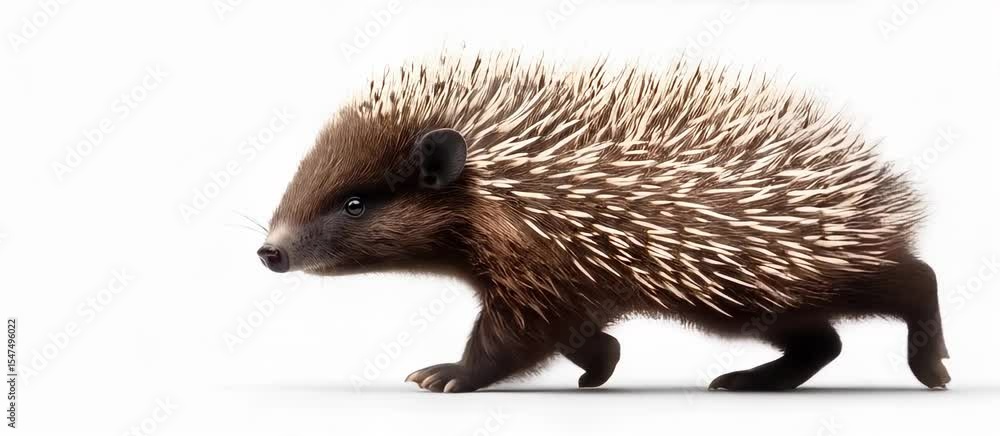 Poster stylized armadillo walking animation with dynamic movement and glow effects