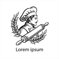 Detailed chef logo template