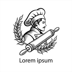 Detailed chef logo template