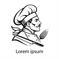 Detailed chef logo template