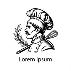 Detailed chef logo template