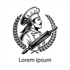Detailed chef logo template