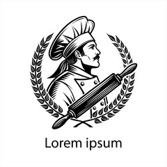 Detailed chef logo template