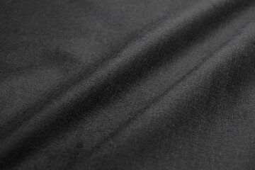 Fototapeta premium Black Felt Drape Fabric with Natural Wave Pattern