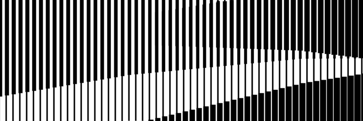 Line Halftone Gradient Effect Pattern. Vertical Straight Lines Background. Black and White Abstract Texture with Parallel Stripes Thick to Thin.