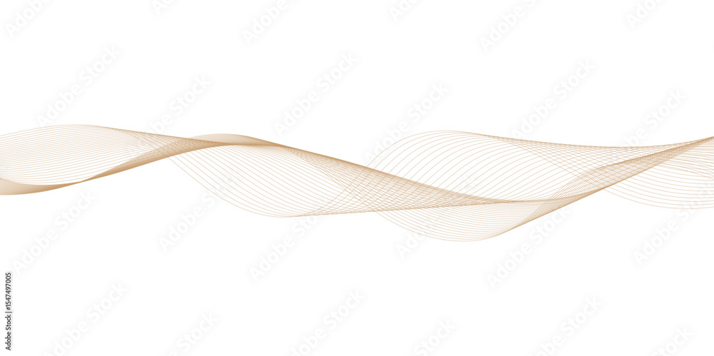 Poster beige wave design creates flowing and dynamic visual effect on a white background, adding a touch of