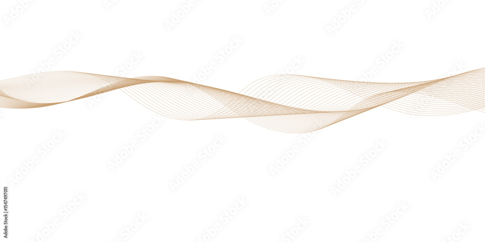 Poster beige wave design creates flowing and dynamic visual effect on a white background, adding a touch of
