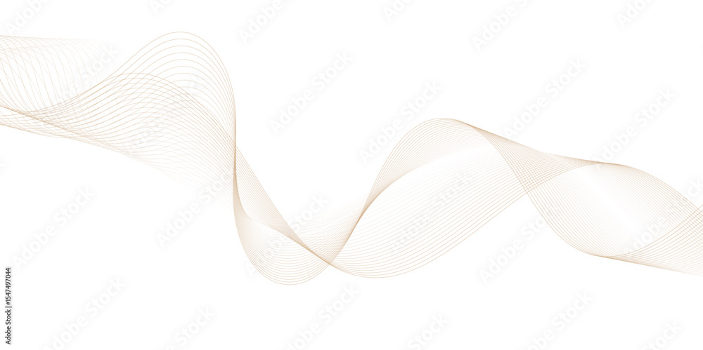 Poster beige wave design creates flowing and dynamic visual effect on a white background, adding a touch of