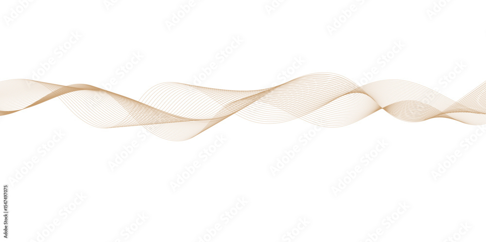 Poster beige wave design creates flowing and dynamic visual effect on a white background, adding a touch of