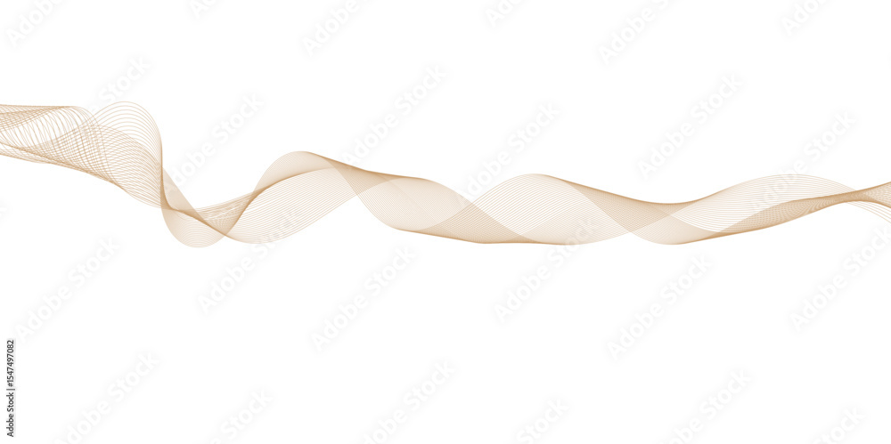 Poster beige wave design creates flowing and dynamic visual effect on a white background, adding a touch of