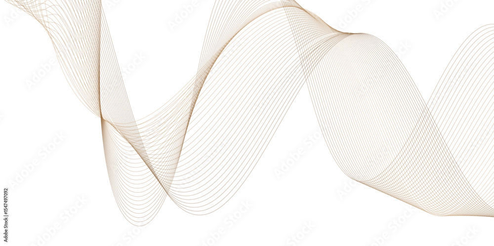 Poster beige wave design creates flowing and dynamic visual effect on a white background, adding a touch of