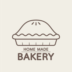 Pie icon logo isolated. Pie icon, bakery logo vector.