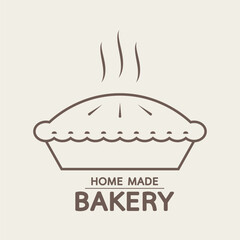 Pie icon logo isolated. Pie icon, bakery logo vector.