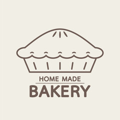 Pie icon logo isolated. Pie icon, bakery logo vector.