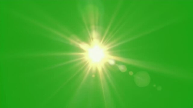 Radiant Sunburst High-Resolution Green Screen Footage for Stunning Visual Effects