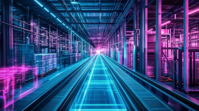Future Intelligent Warehouse Logistics Automation Process Demo